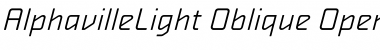 AlphavilleLight Font