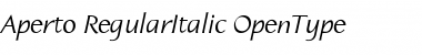 Aperto Regular Italic Font