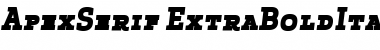 Download Apex Serif Extra Bold Italic Caps Font