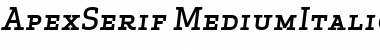 Download Apex Serif Medium Italic Caps Font