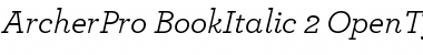 ArcherPro Book Italic Font