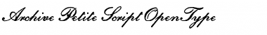 Download Archive Petite Script Font