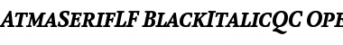 AtmaSerifLF-BlackItalicQC Regular Font