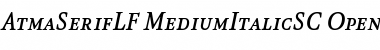 AtmaSerifLF-MediumItalicSC Regular Font