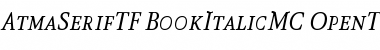 Download AtmaSerifTF-BookItalicMC Font