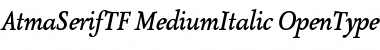 AtmaSerifTF-MediumItalic Regular Font