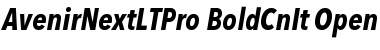 Avenir Next LT Pro Bold Condensed Italic