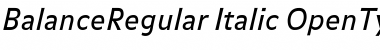 BalanceRegular Italic Font