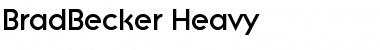 BradBecker-Heavy Regular Font