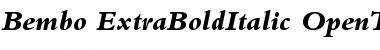Bembo Extra Bold Italic Font
