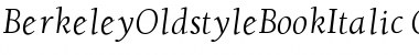 Berkeley OldstyleBookItalic