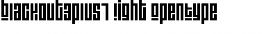 Blackout3 plus1 Light Font