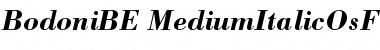 Bodoni BE Medium Italic OsF