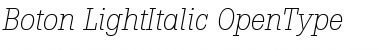 Boton Light Italic