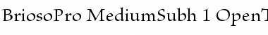 Brioso Pro Medium Subhead Font