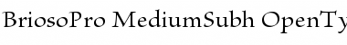 Brioso Pro Medium Subhead Font