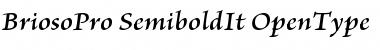 Brioso Pro Semibold Italic Font