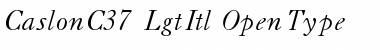 CaslonC37 LightItalic Font
