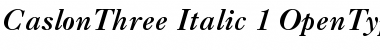 CaslonThree Regular Font