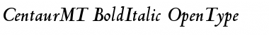 Centaur MT Bold Italic Font