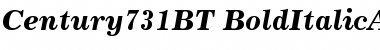 Century 731 Bold Italic Font