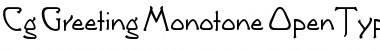 Download Cg Greeting Monotone Font