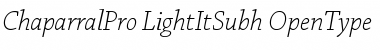 Chaparral Pro Light Italic Subhead