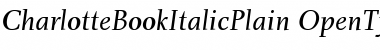 Charlotte Book Italic Font