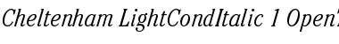 ITC Cheltenham Light Condensed Italic