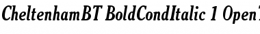 Cheltenham Bold Condensed Italic