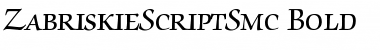 ZabriskieScriptSmc Bold Font