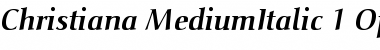 Christiana Medium Italic Font