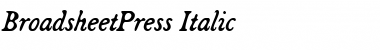 Broadsheet Font