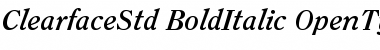 ITC Clearface Std Bold Italic