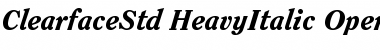 ITC Clearface Std Heavy Italic