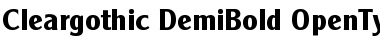 Cleargothic-DemiBold Regular Font