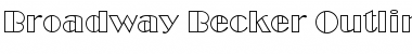 Download Broadway Becker Outline Font
