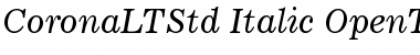 Corona LT Std Italic Font