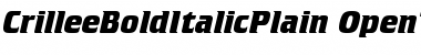 Crillee Bold Italic Plain Font