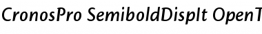 Cronos Pro Semibold Display Italic Font