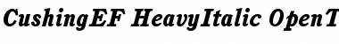 Download CushingEF-HeavyItalic Font