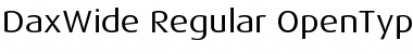 DaxWide Regular Font