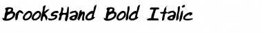 BrooksHand Bold Italic