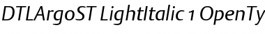 DTL Argo ST Light Italic