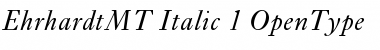 Ehrhardt MT Italic Font