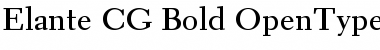 Elante CG Bold Font