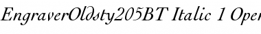 Engravers' Oldstyle 205 Italic