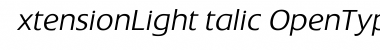ExtensionLightItalic Regular Font