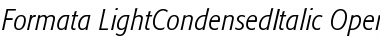 Formata Light Condensed Italic