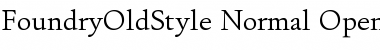 FoundryOldStyle Normal Font